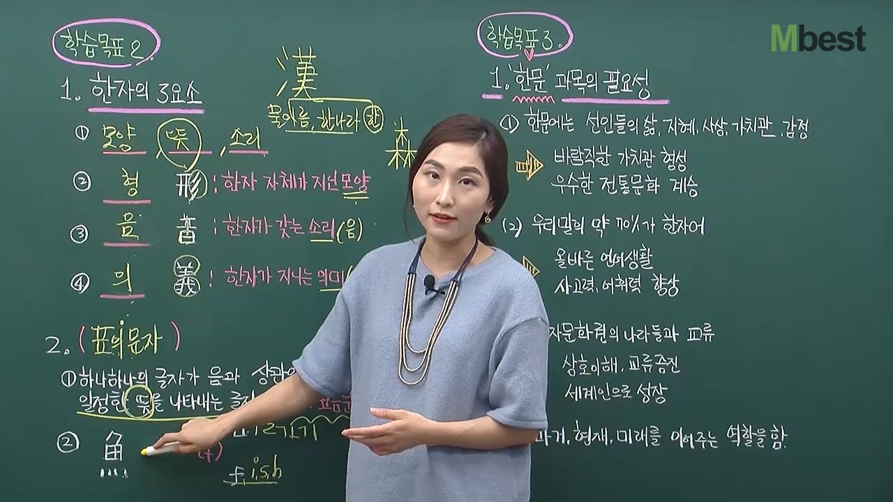 [중등 한문] 엠베스트 한자 윤미나 선생님의 '한문의 3요소' 한문 인터넷 강의 (한문 인강)