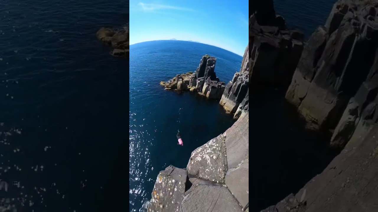 Scotland cliff jumping.