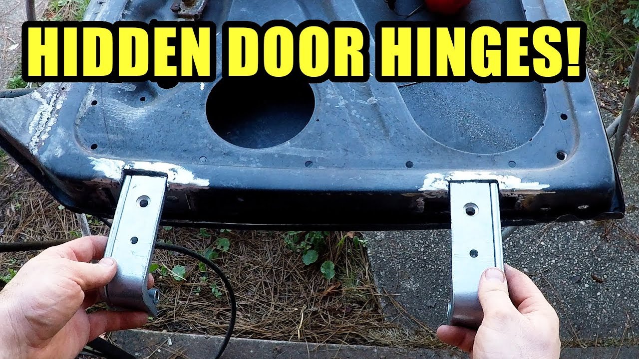 VW Beetle Shaving Door Hinges 3 - ROTTEN OLD 1956 - 99