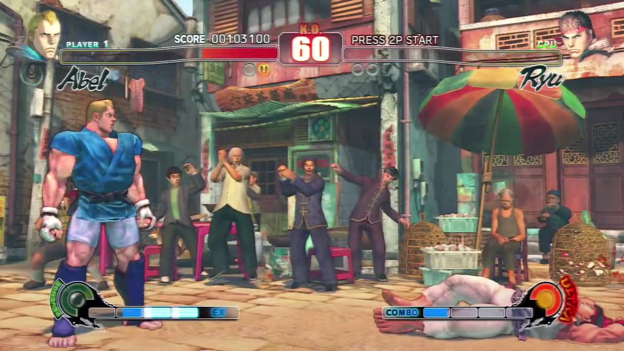 Street Fighter IV - Abel Arcade Playthrough (1/2) [HD]