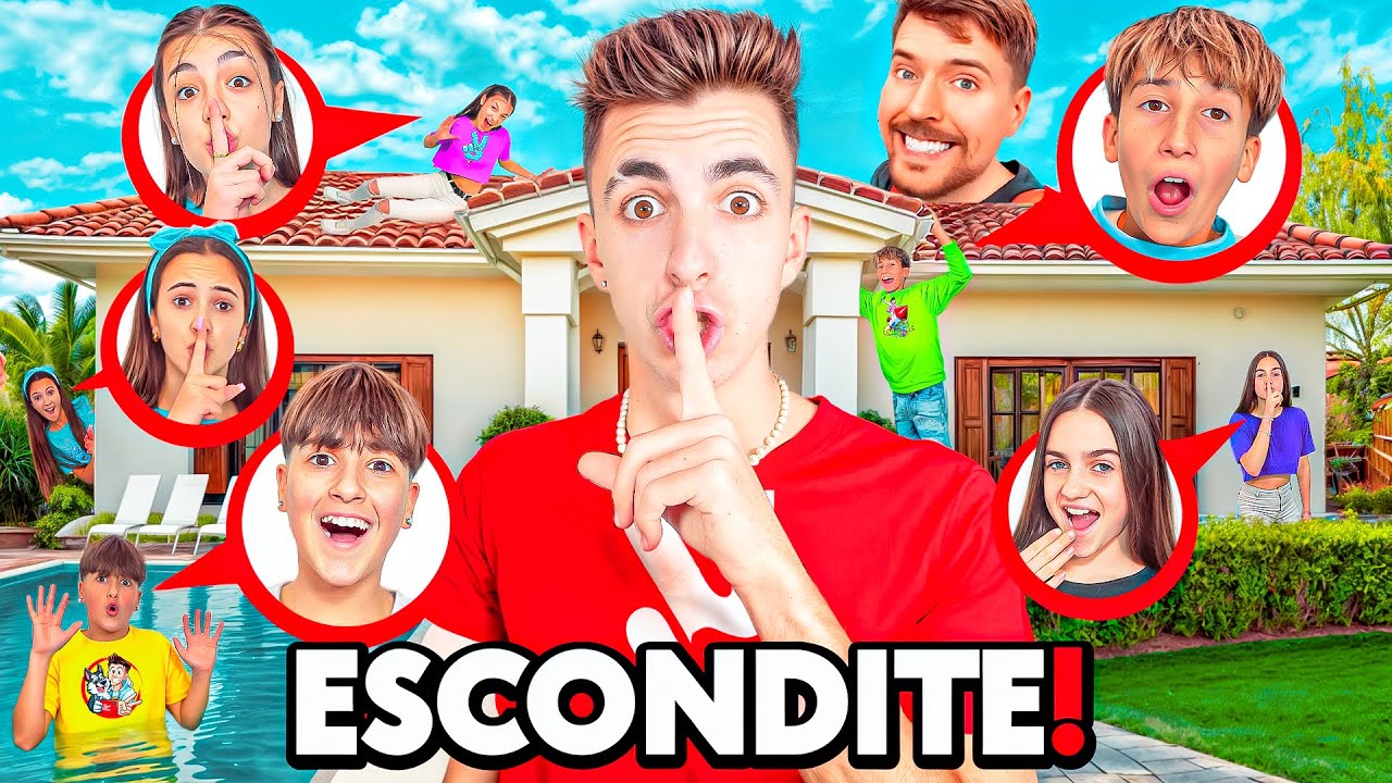 ESCONDITE &Eacute;PICO EN CASA DE MRBEAST! *se lia&nbsp;parda!*