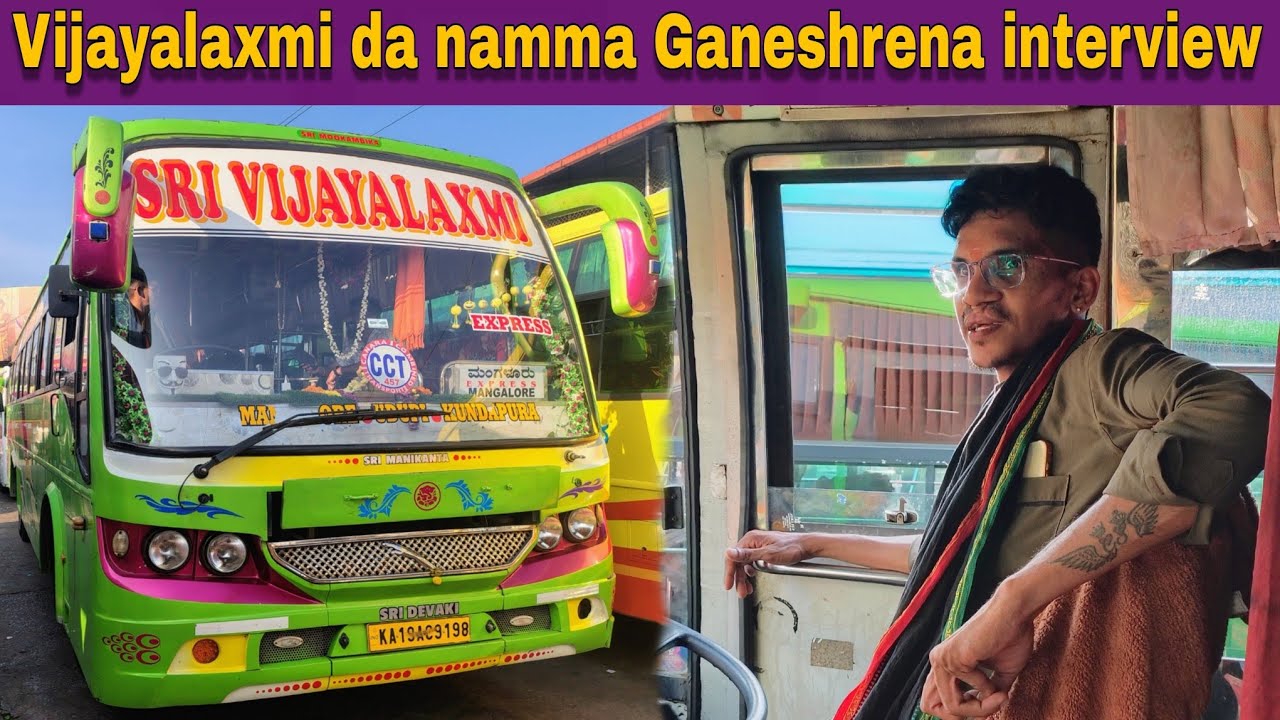 Vijayalaxmi bus da ganesh anne dada panper tule🤔| #madhanmanipal #tulunadabuses #interview #bus