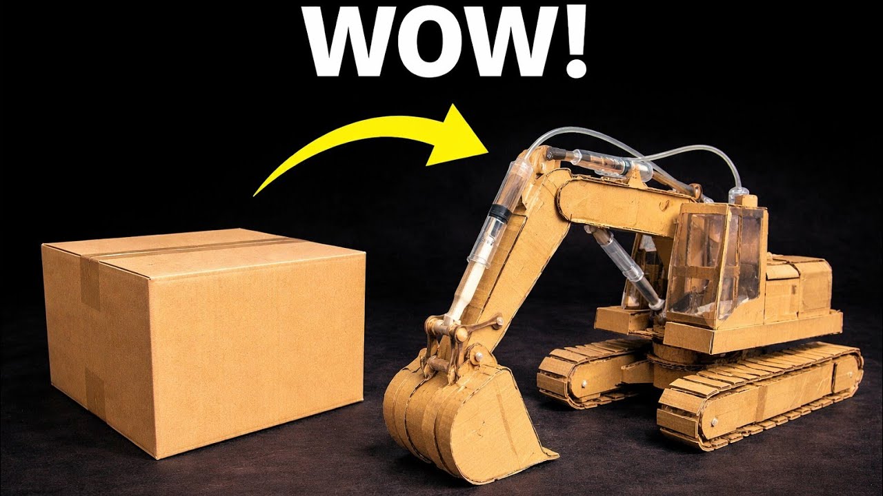 DIY : Hydraulique machine en carton.  Voici comment !