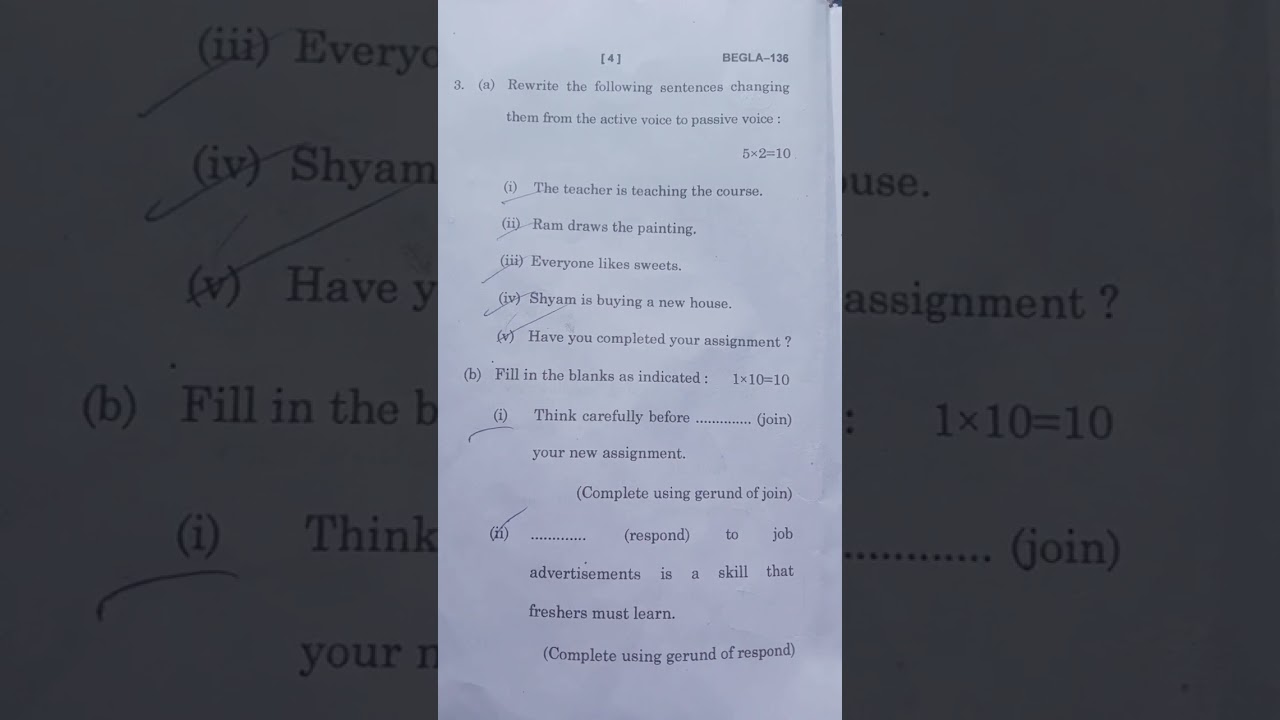 IGNOU#BEGLA-136#JUNE 2024 |QUESTION PAPER 📜