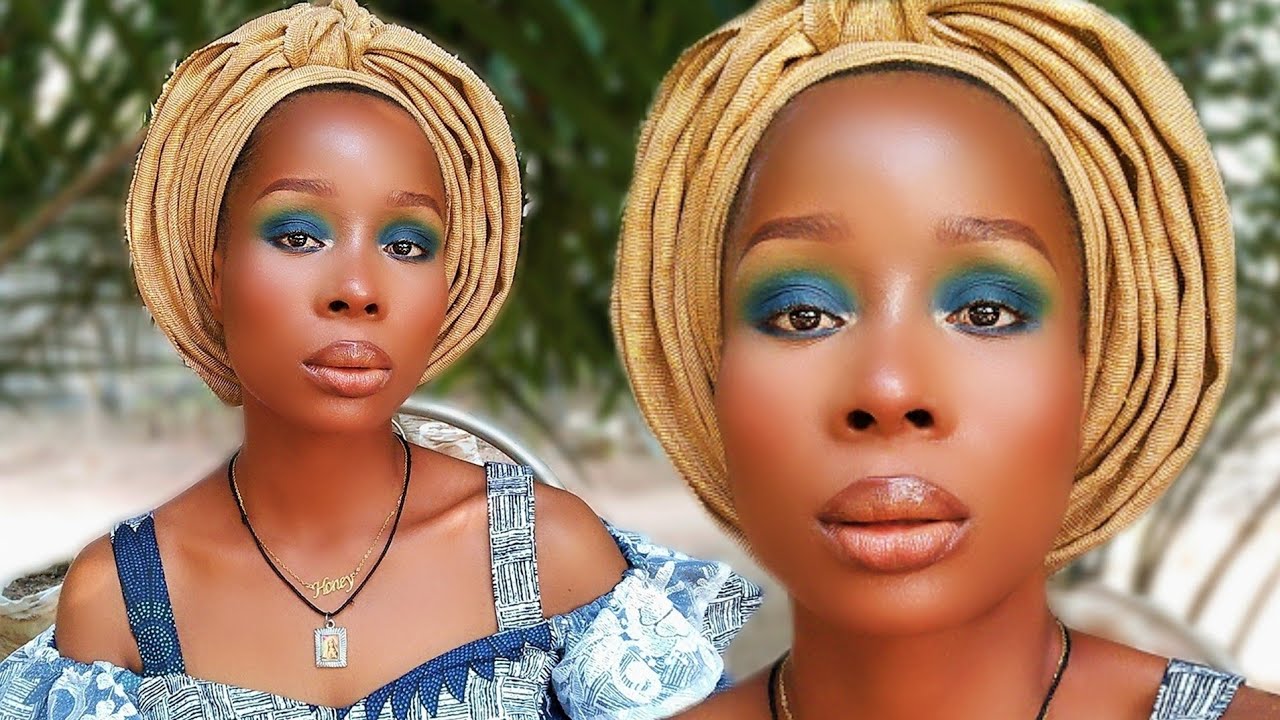 GRWM: How I TIE Trending Center Knot Gele on Myself + Do my Makeup for a Wedding