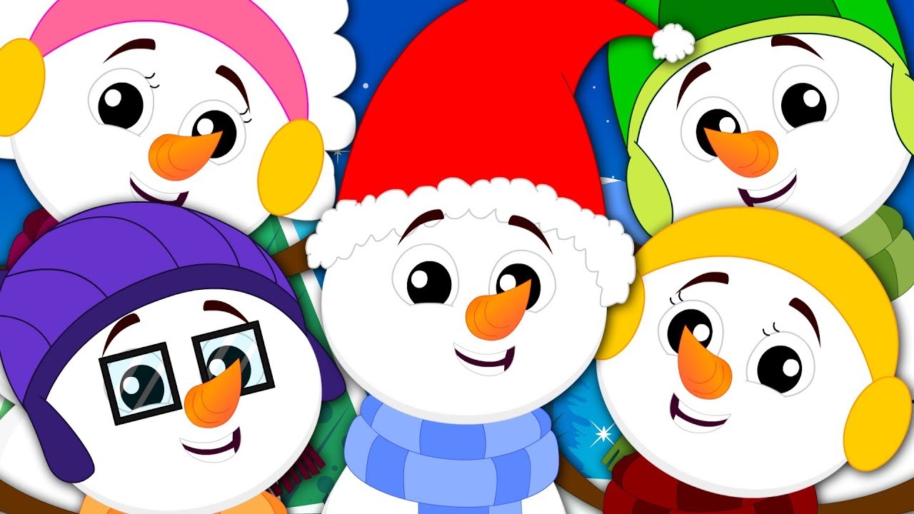 Five Little Snowmen Christmas Carol | Christmas Songs For Children By Zebra
