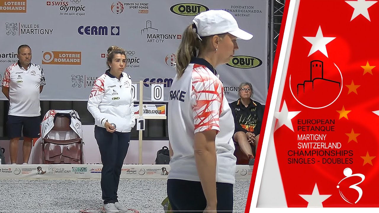 Finale FRANCE vs BELGIQUE : Championnat d'Europe de pétanque doublette féminin 2024 à Martigny