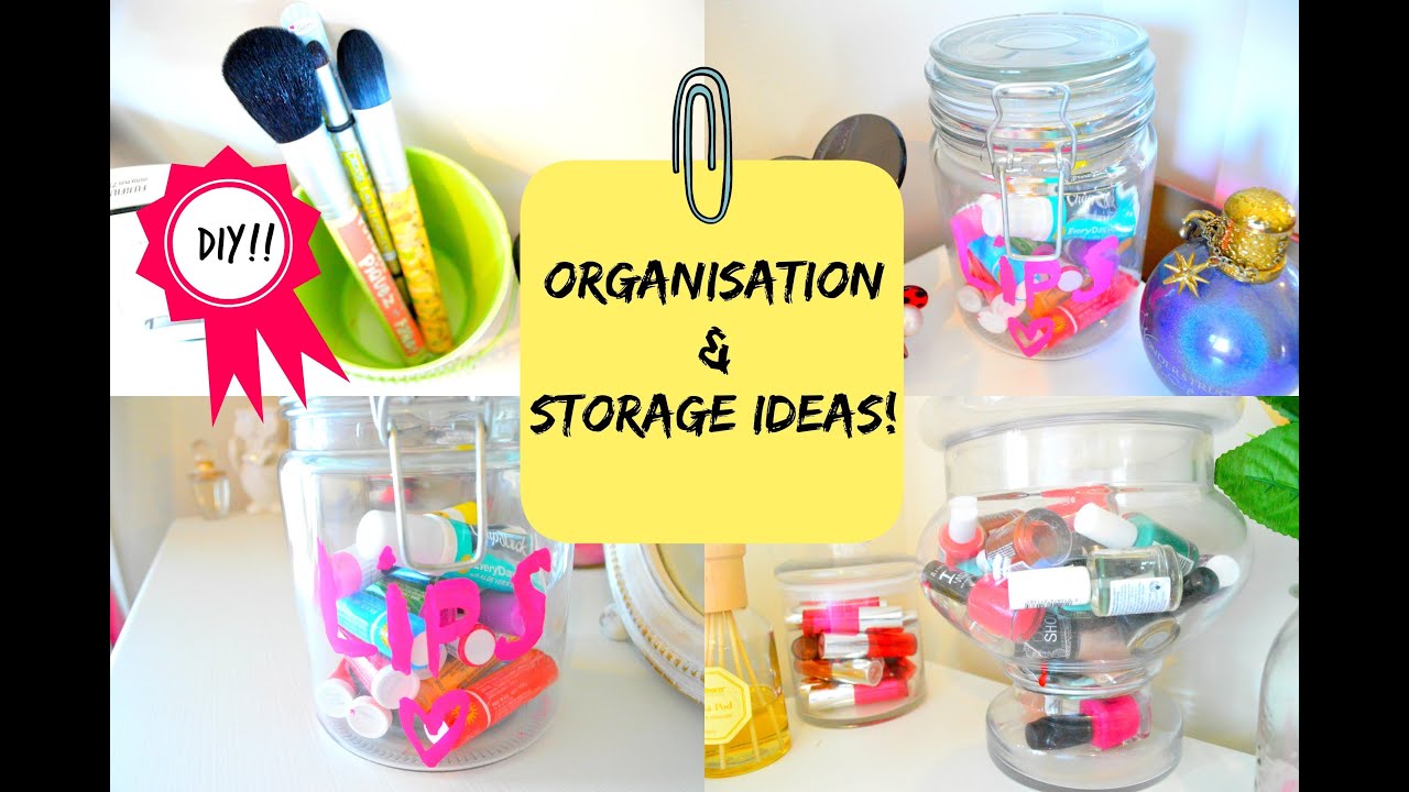 ROOM DECOR: ORGANIZATION AND STORAGE IDEAS WITH JARS + DIY!
