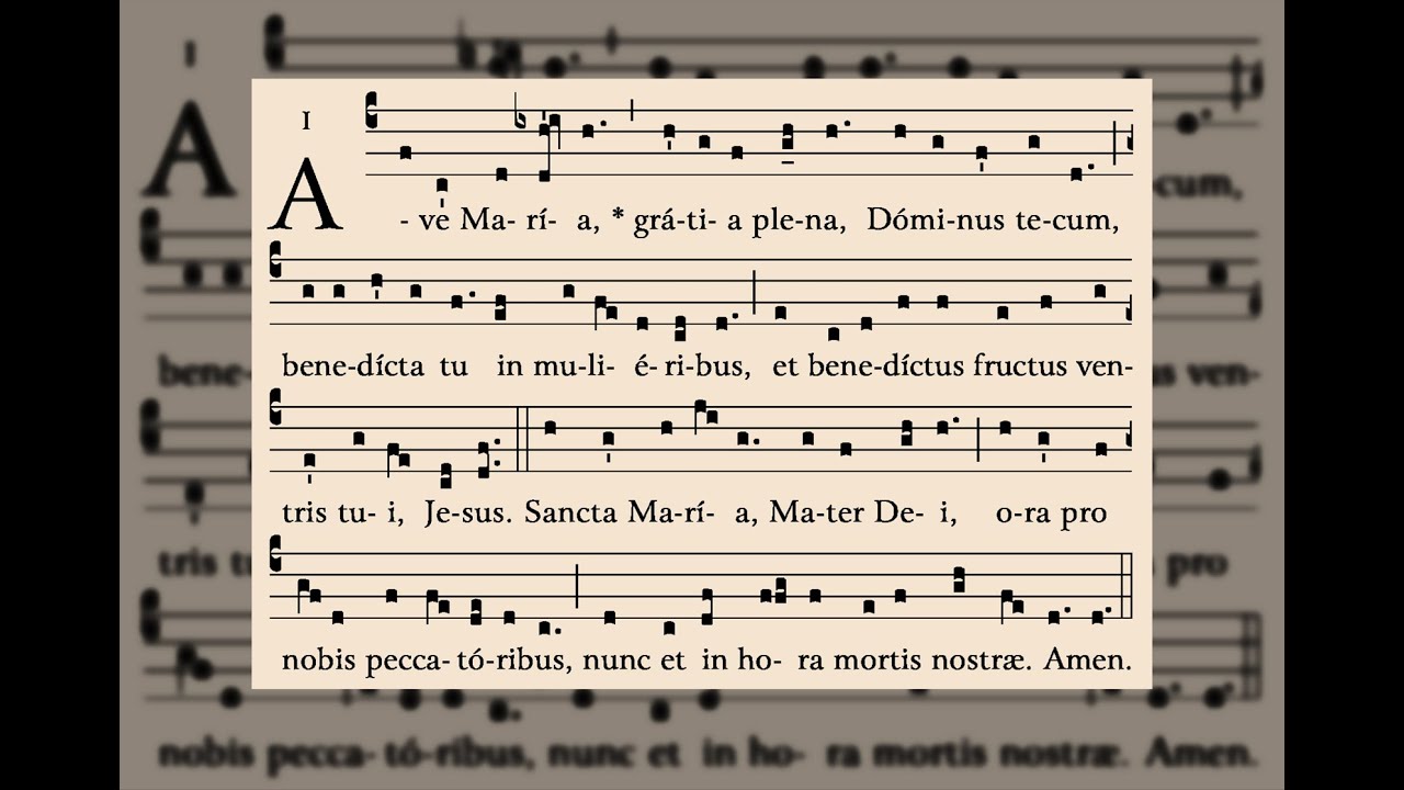 Ave María Canto Gregoriano Partitura.
