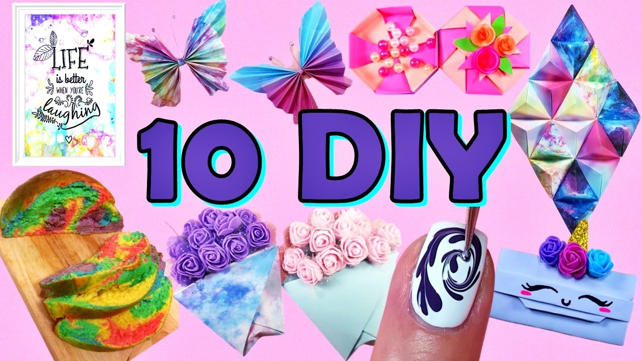 10 Things To Do When You're Bored At Home - Home Decor, Nails, Rainbow Cloud Bread and more...
