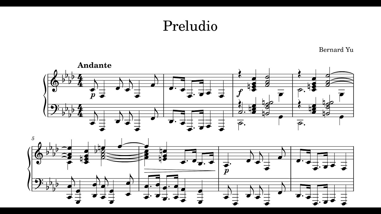 (Original) Piano Prelude Op.6 No.2 in F Minor