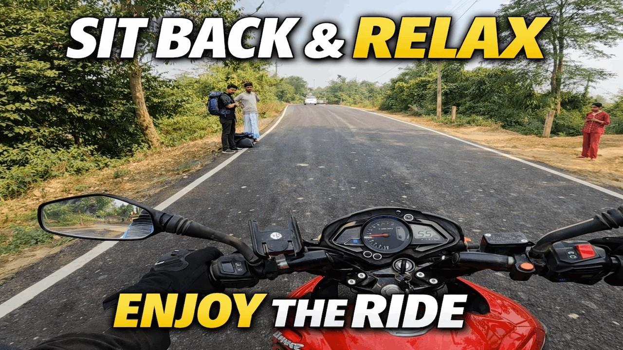 Just a Relaxing Motorcycle Ride in village Road with Sweet Talks