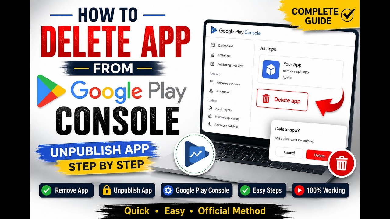 How to Delete App from Google Play Console(2026)| Unpublish App from Play Store | Step-by-Step Guide