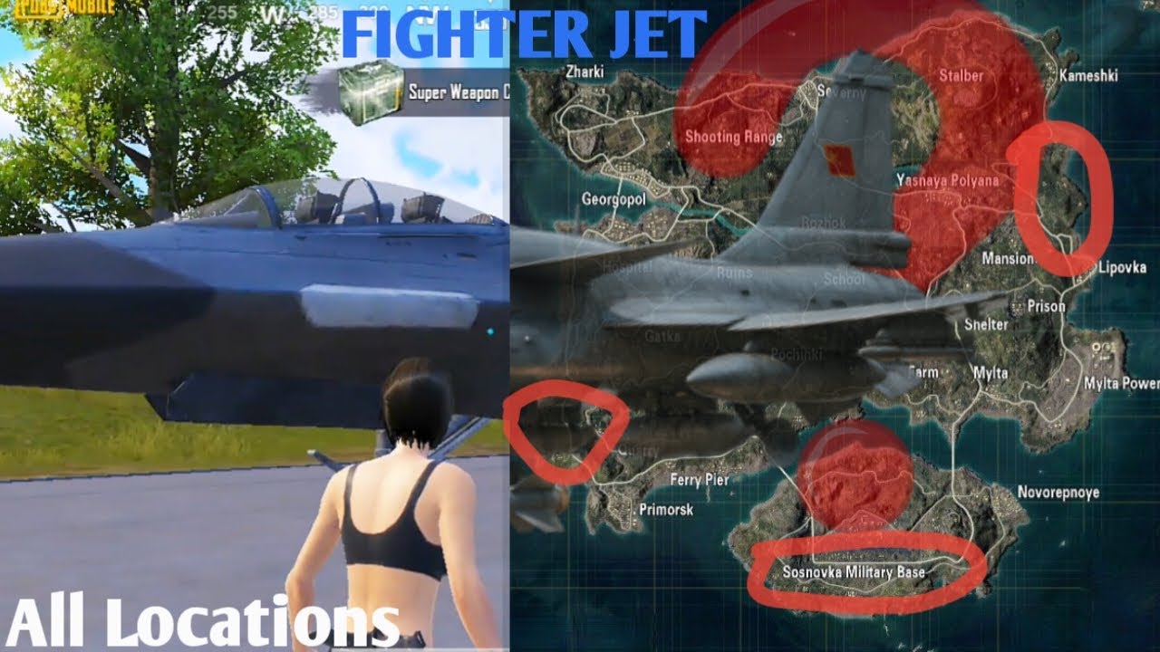 All Fighter Jet Locations in Payload mode | PUBG MOBILE