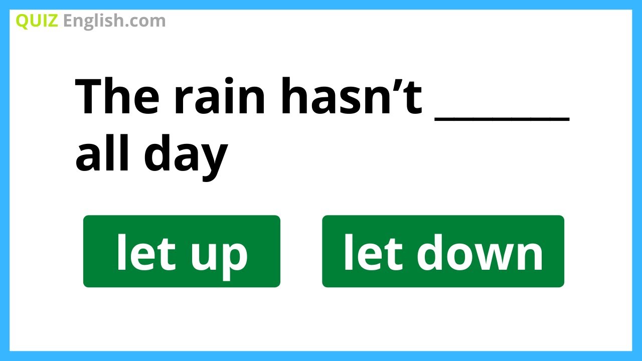 PHRASAL VERBS (2) | English Grammar Quiz (Level 2 to 3)