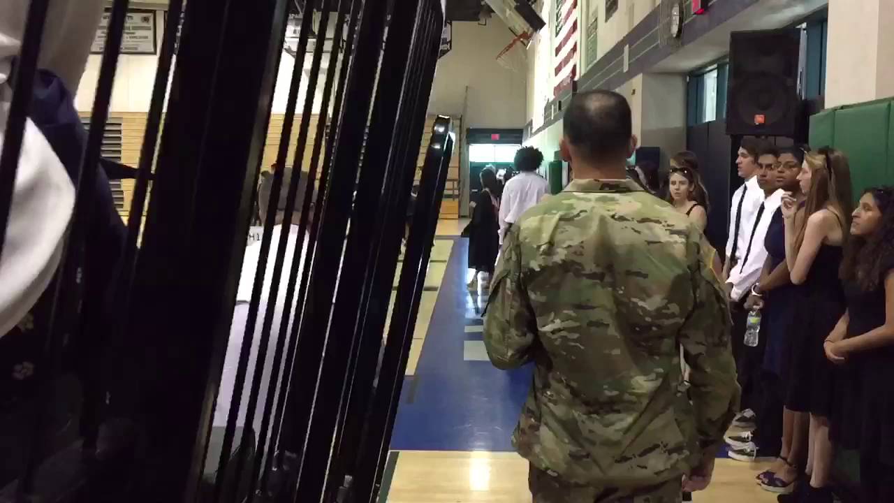 US Army Brother Surprised Sister at HS graduation