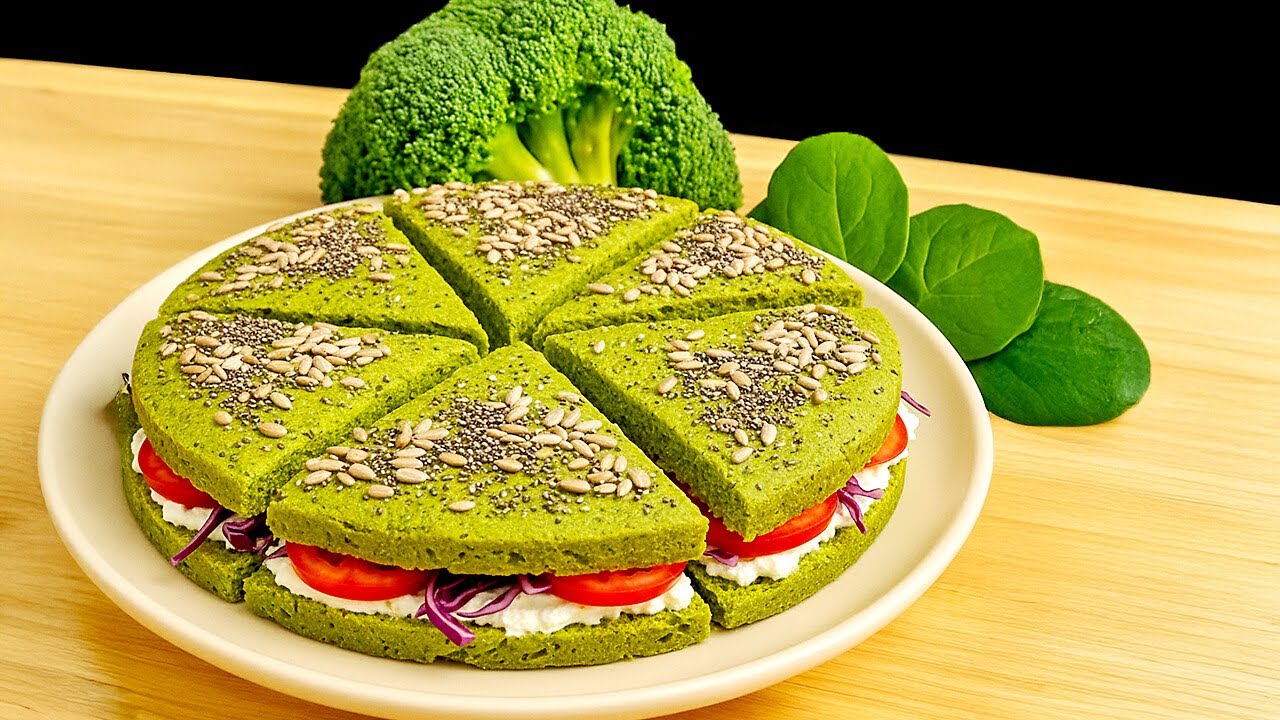 5-Minute Broccoli Bread 🍞🥦 Healthier & Tastier Than Pizza!