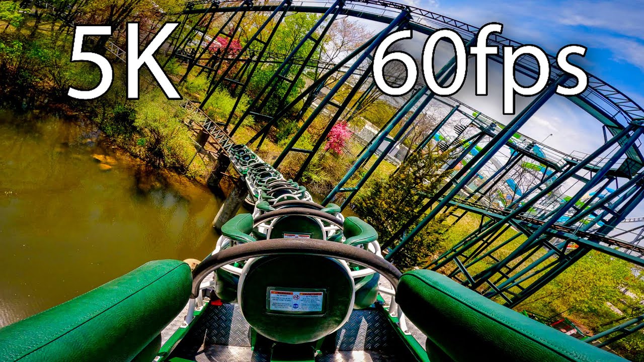 Whizzer back seat on-ride 5K POV @60fps Six Flags Great America