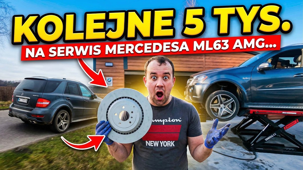 Hamulce, olej, filtry i 5 tys wydane na serwis Mercedes ML 63 amg ...