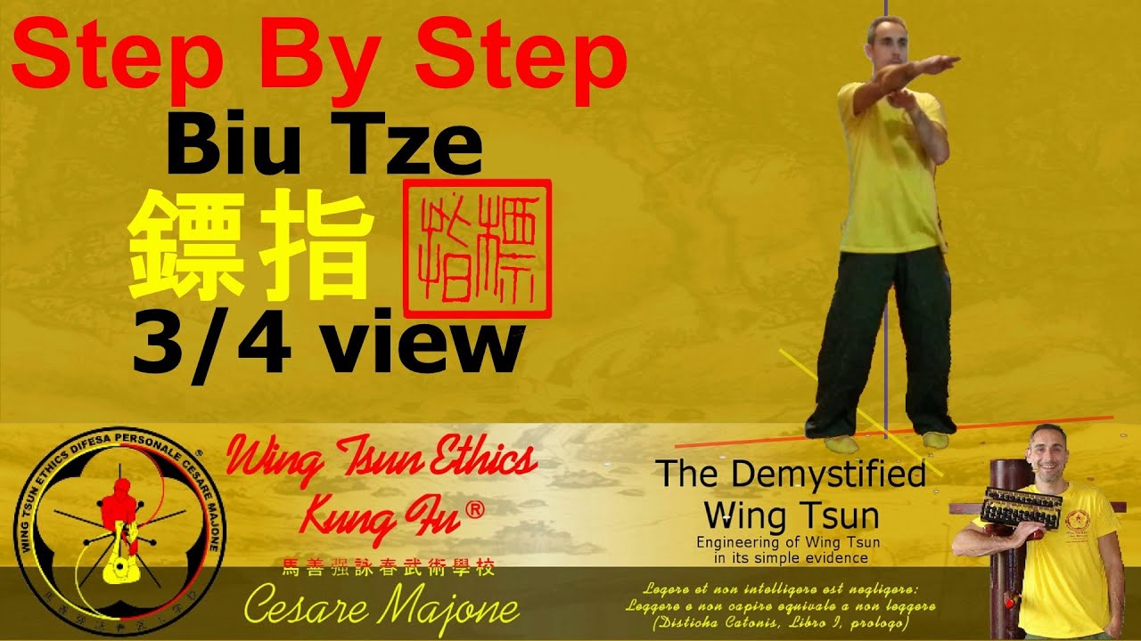 Biu Tze 45° left view step by step www.wingtsunethics.com