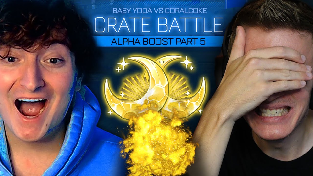 ALPHA BOOST *GOLDEN MOON* CRATE WAR IN ROCKET LEAGUE!