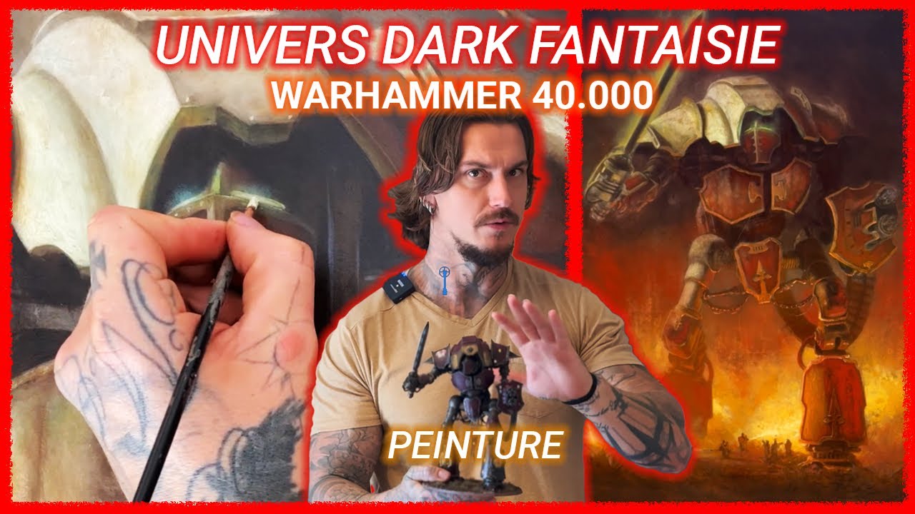 Je peins un chevalier impérial Warhammer 40000.