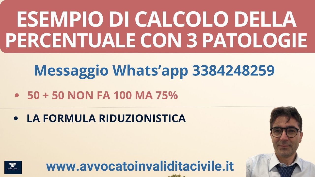 ESEMPIO DI CALCOLO PERCENTUALE CON 3 PATOLOGIE