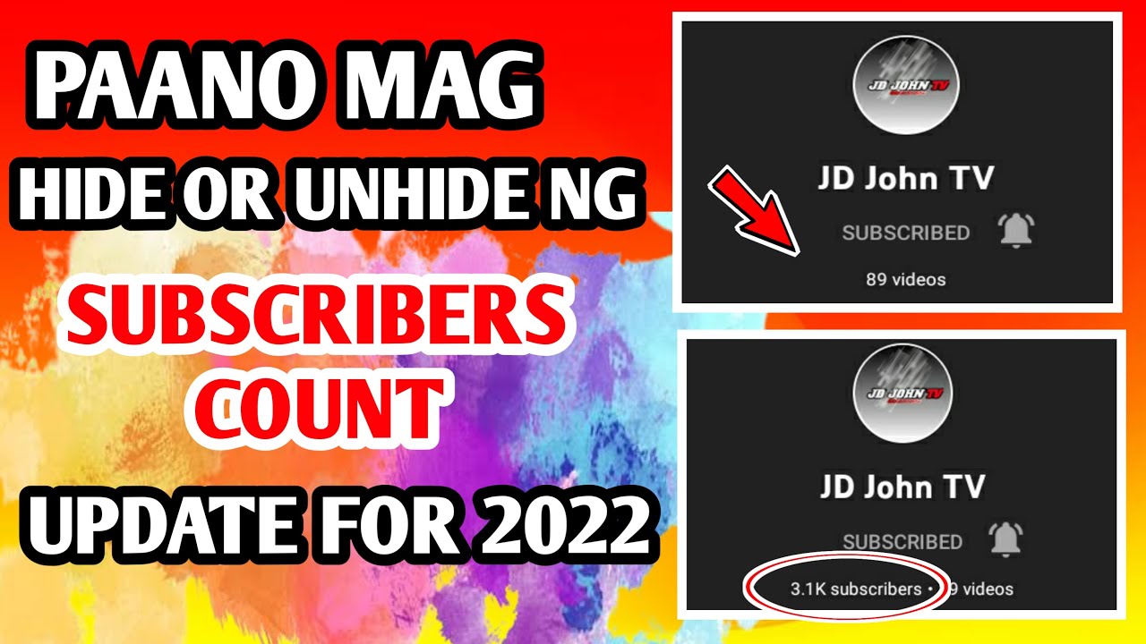 New Update 2022 | How to hide or Unhide subscribers count