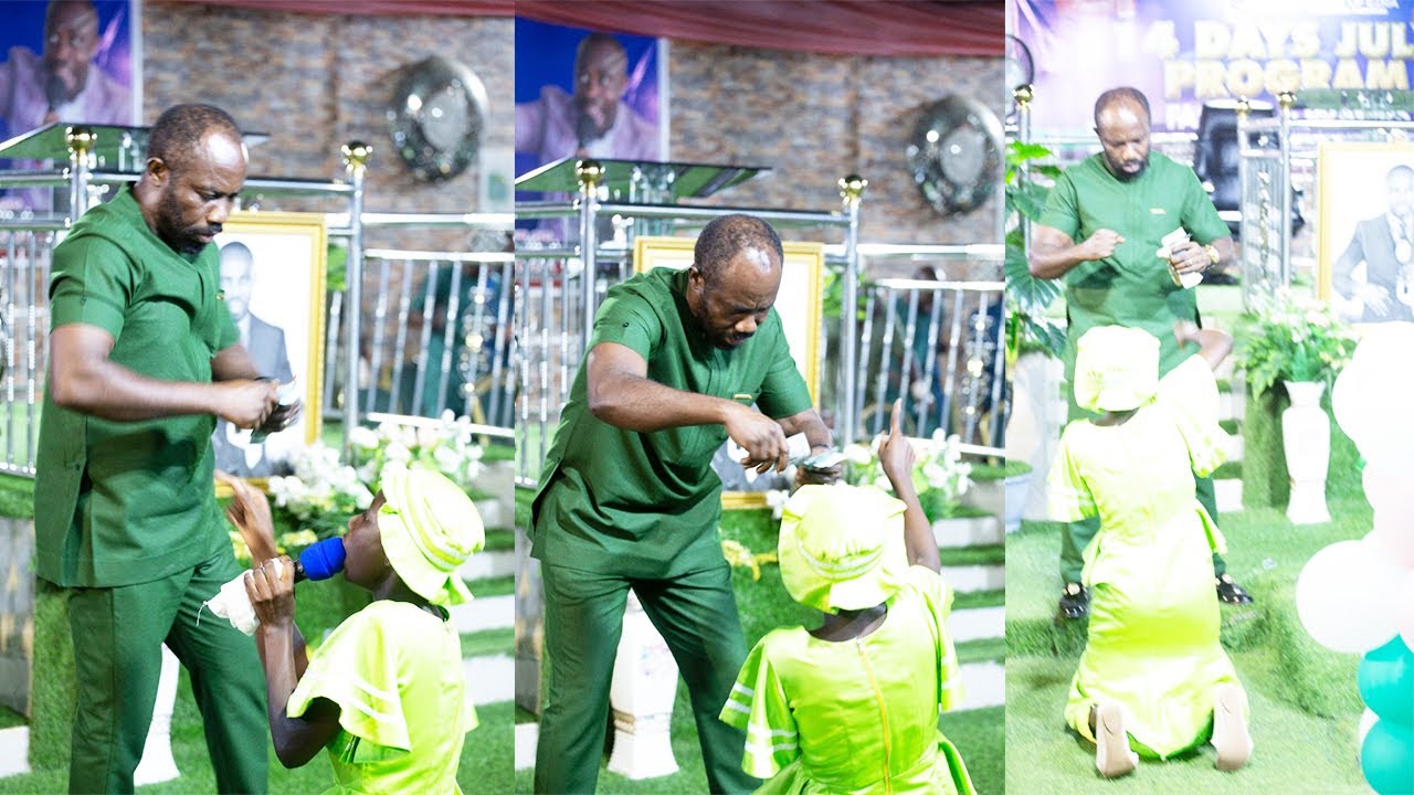 Prophet Kofi Amponsah Spray cash on Kaakyire Vida