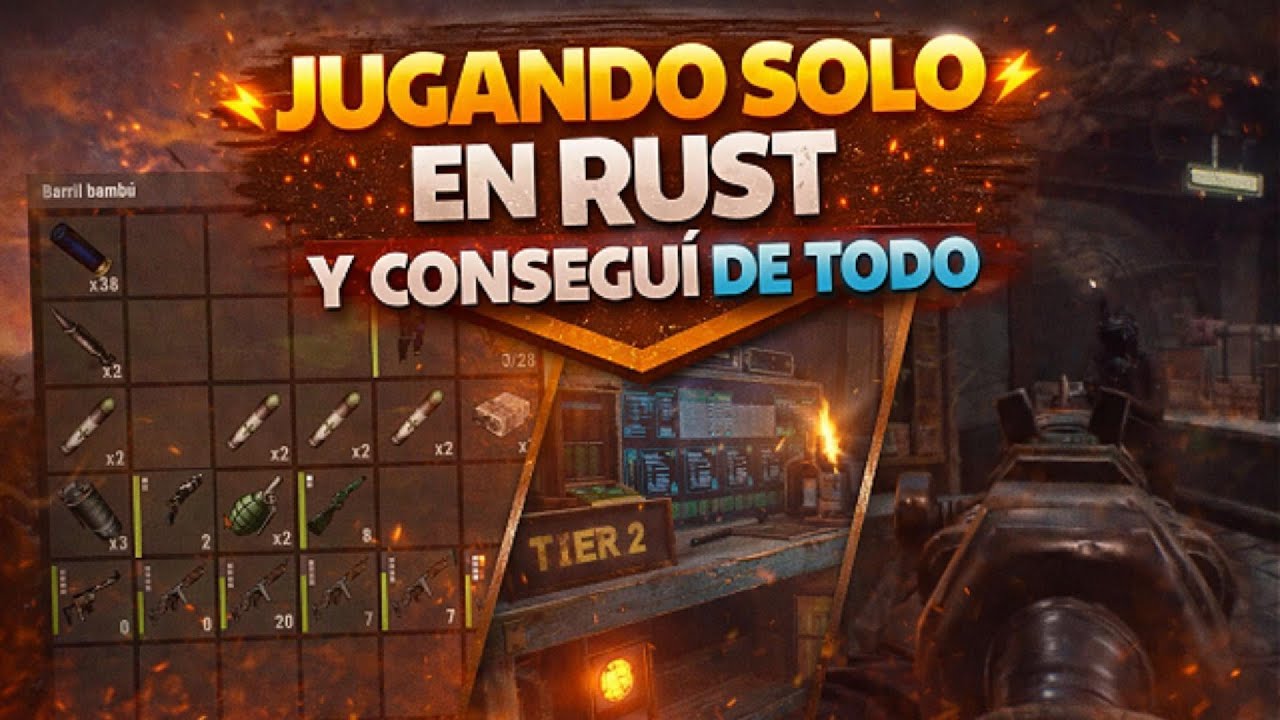 Jugué SOLO en RUST y conseguí MI PRIMERA T2 | Loot brutal 😱 88 horas jugando