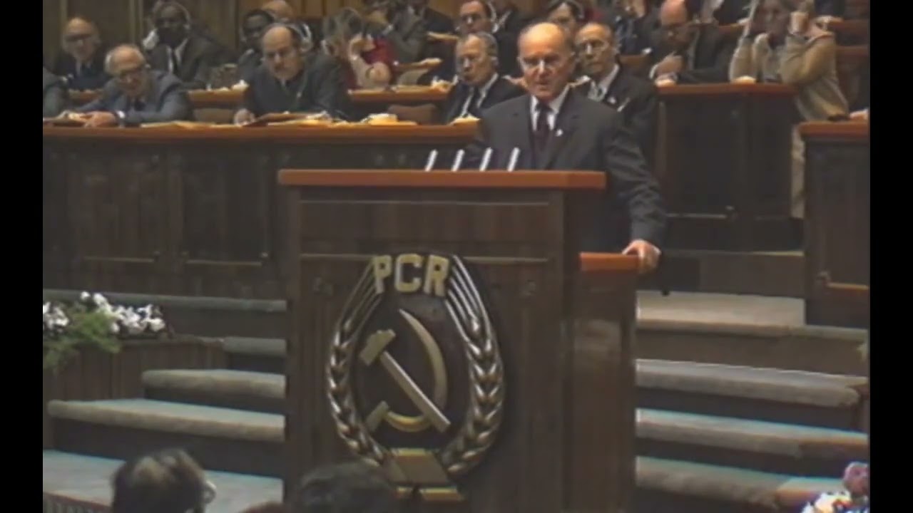 Constantin P&acirc;rvulescu la Congresul al XII-lea al PCR
