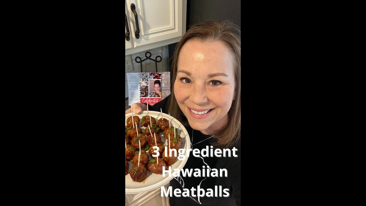 3 Ingredient Hawaiian Meatballs | What to make for the Super Bowl | Football party appetizers