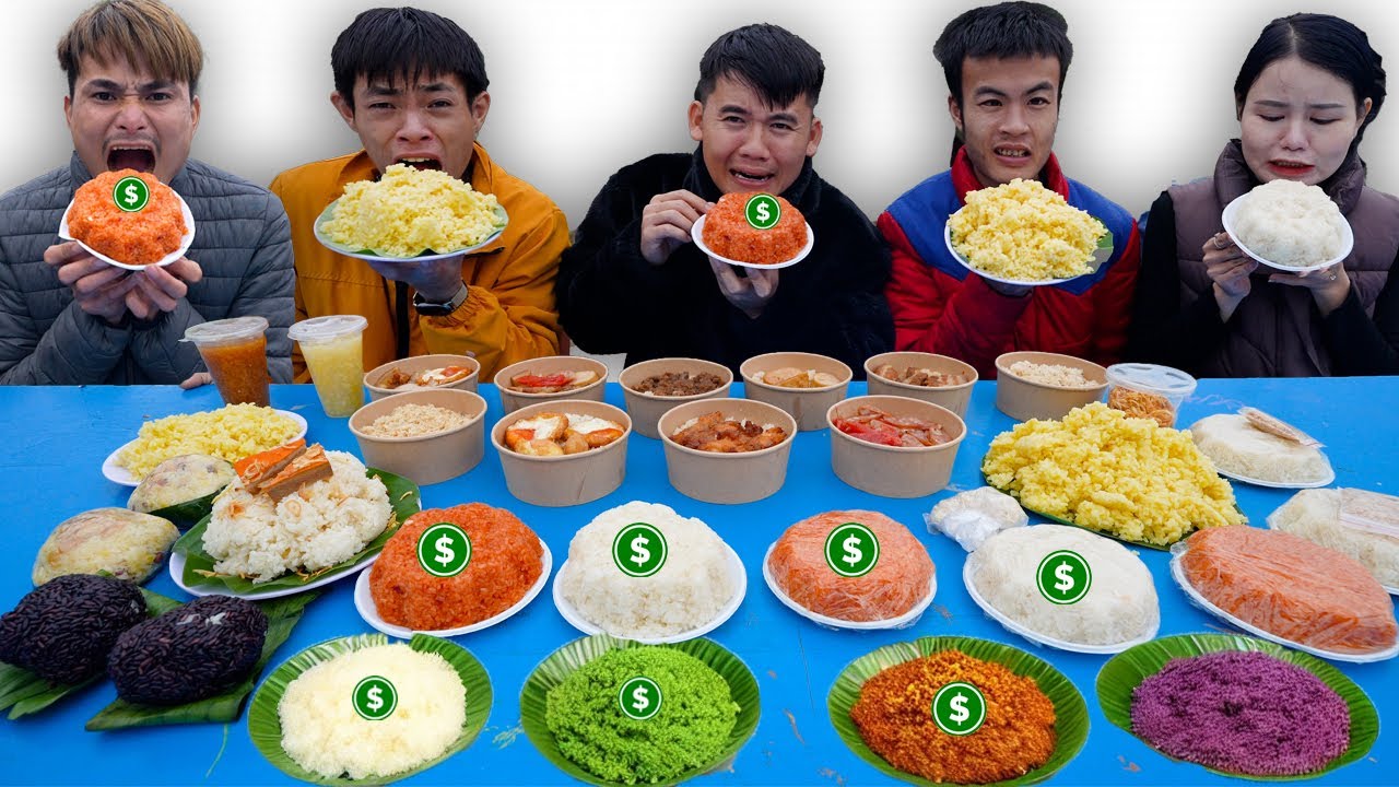 Hưng Troll | Thử Thách Người Cuối Cùng Ngừng Ăn Các Loại Xôi Có Tiền Bên Trong