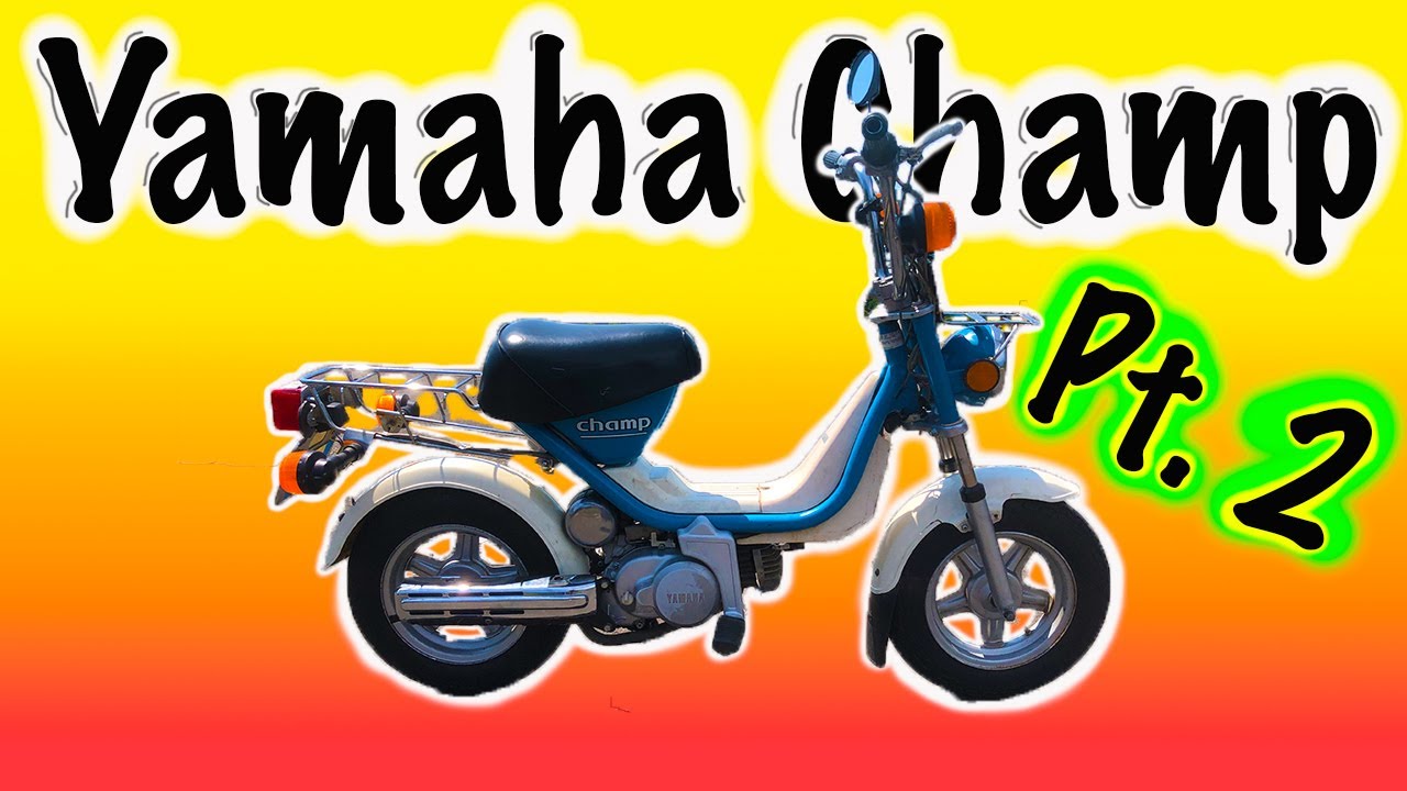 My New Yamaha Champ LC50 Scooter Part #2 UPGRADED and First Start! Rare Vintage 1980 Bike Moped