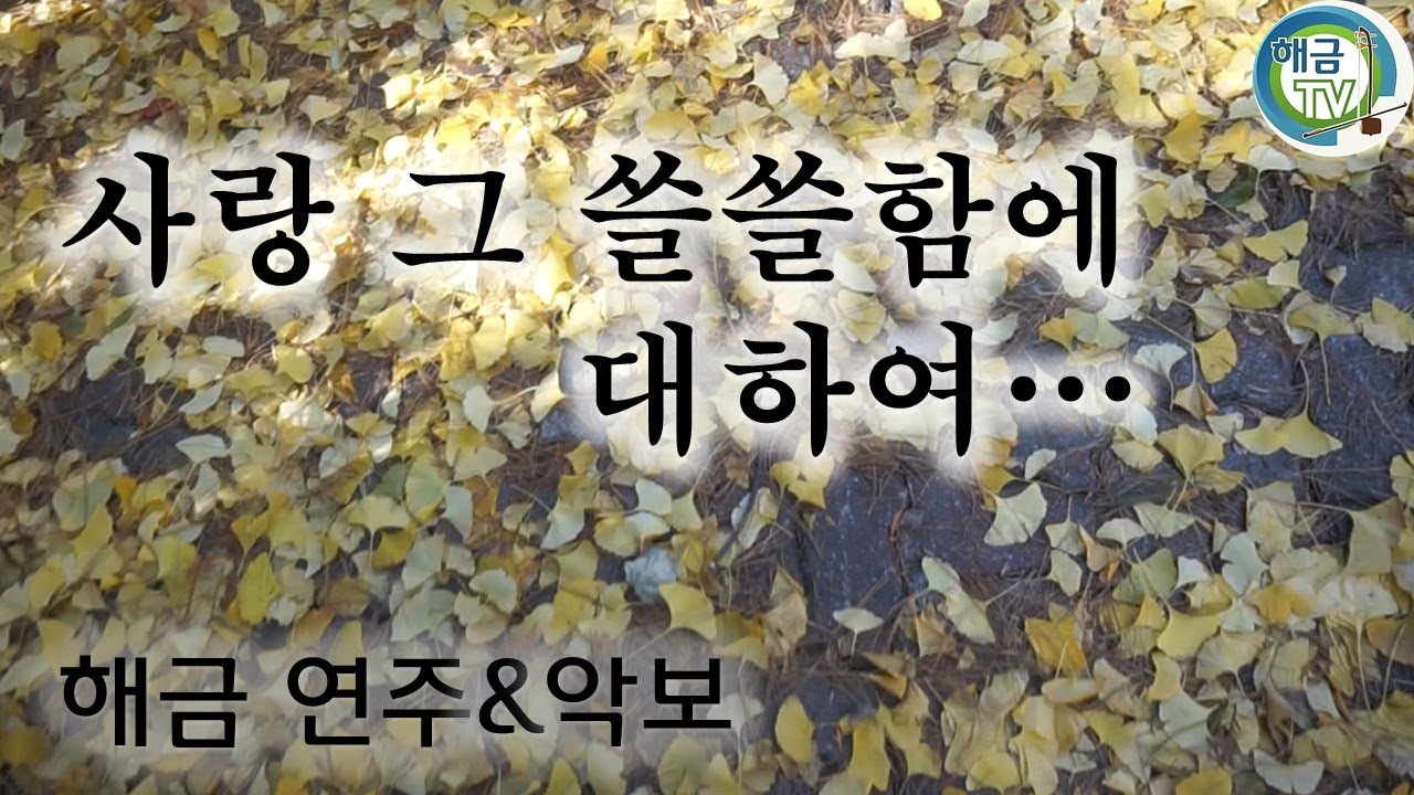 [해금연주&악보]국악버전_양희은-사랑 그 쓸쓸함에 대하여