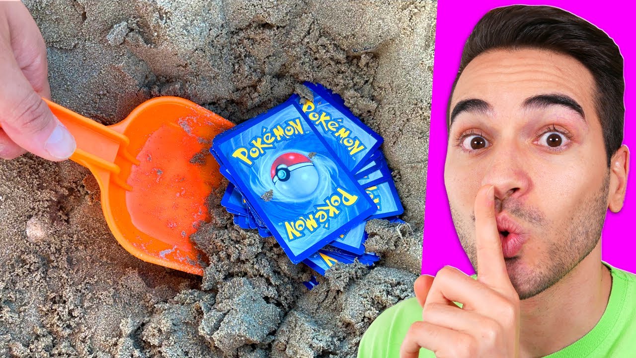 HO NASCOSTO LE CARTE DEI POKEMON DELLA REBBY SOTTO LA SABBIA