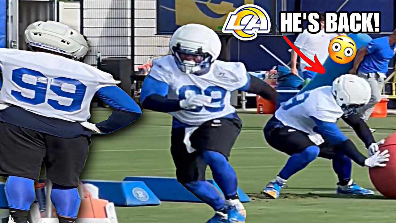 Aaron Donald *FIRST SIGHTING* at Los Angeles Rams Practice Highlights &ldquo;Retirement RETURN!&rdquo;