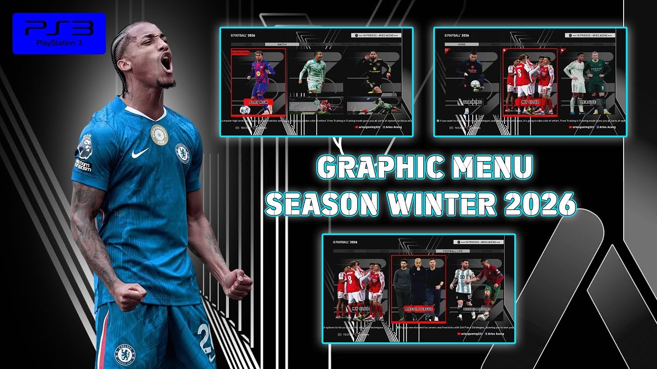 Графическое меню [Темная тема] Обновление сезона PES18 Зима 2026