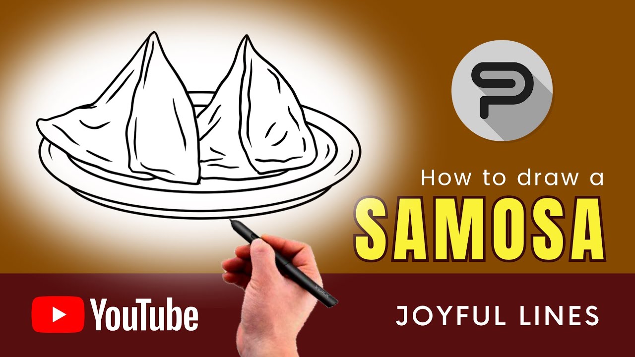 How to draw a SAMOSA - Joyful Lines | Clip Studio Paint | Yellob