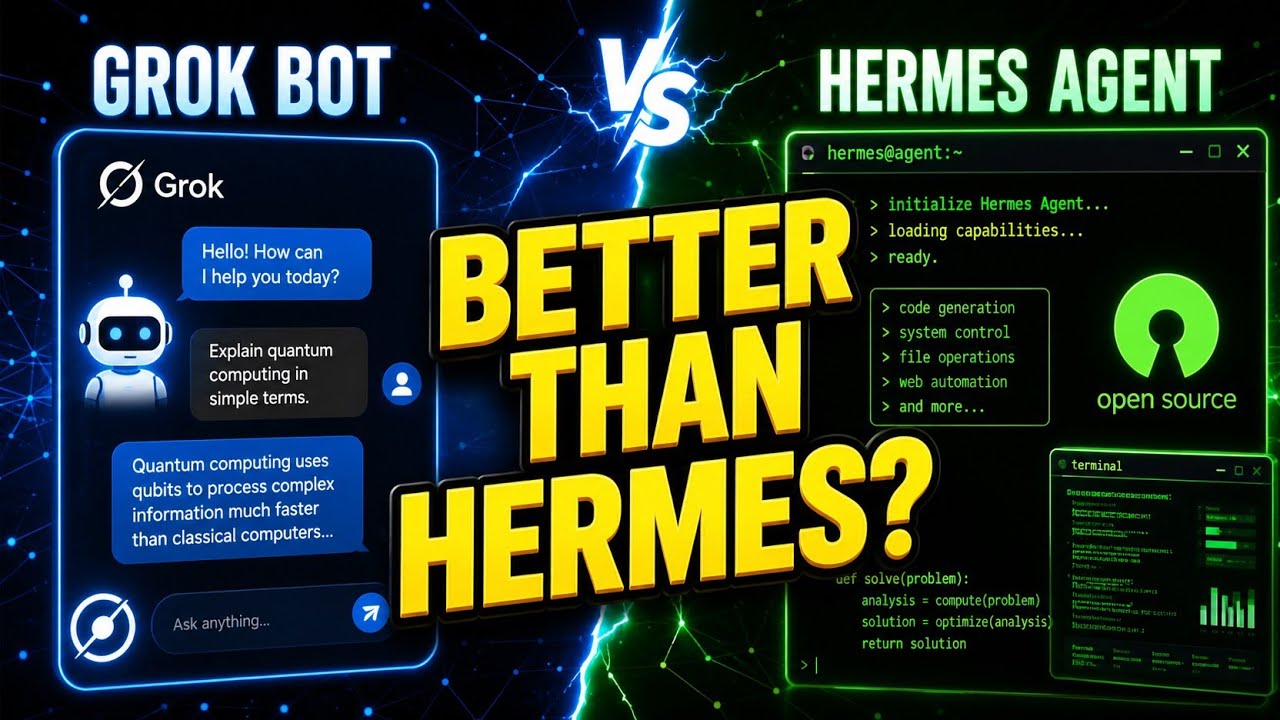 Grok Bot против Hermes Agent: действительно ли новый ИИ-агент Илона Маска лучше?