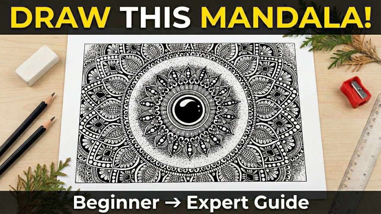 How to draw Mandala for beginners I Step-by-Step Mandala Art | Mandala Art Tutorial । #mandala 