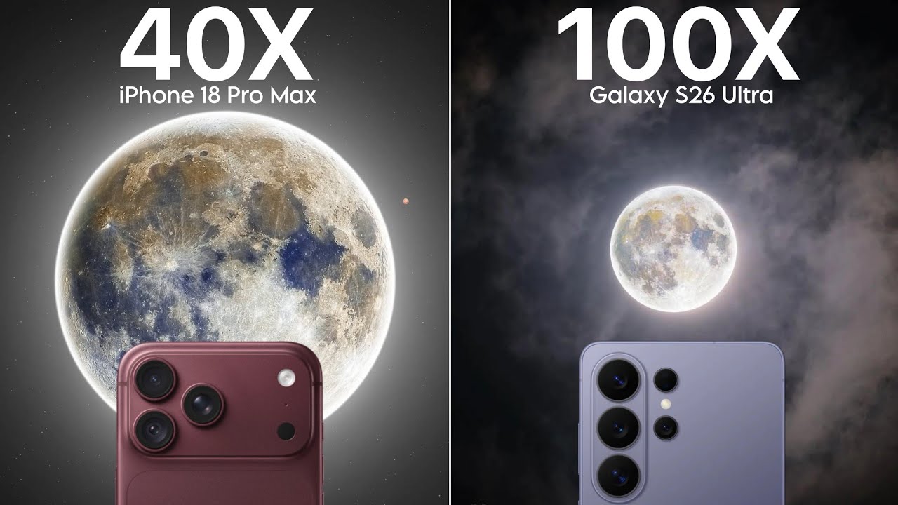 Сравнение зума: iPhone 18 Pro Max против Galaxy S26 Ultra