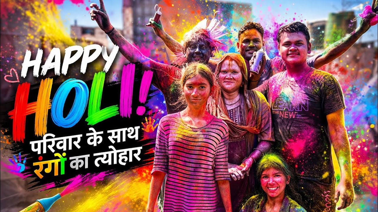 Family Ke Sath Holi Celebration 🎨| Holi Vlog 2026 | Funny Moments🤪😂@ManojFamilyvlogs87 #funny#holi 