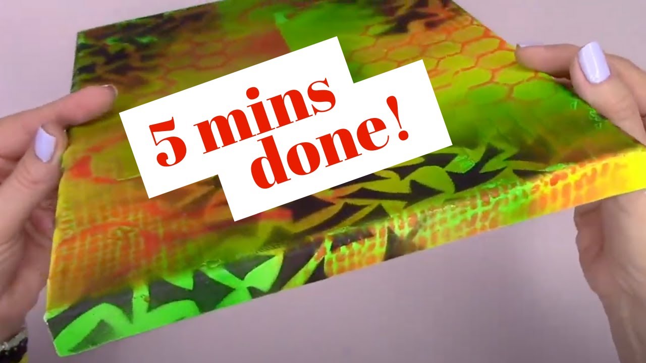 EASIEST Mixed Media CANVAS BACKGROUND EVER!