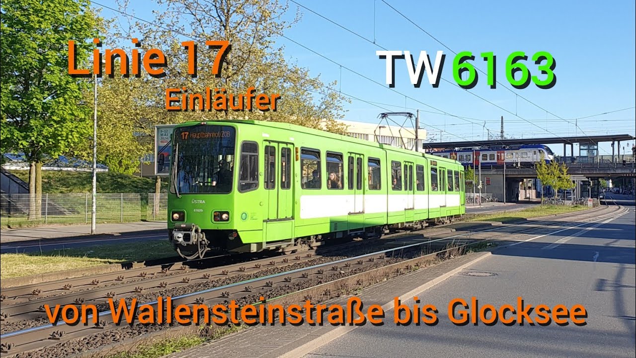 TW 6163 Mitfahrt. Linie 17 Einläufer von Wallensteinstraße bis Glocksee.