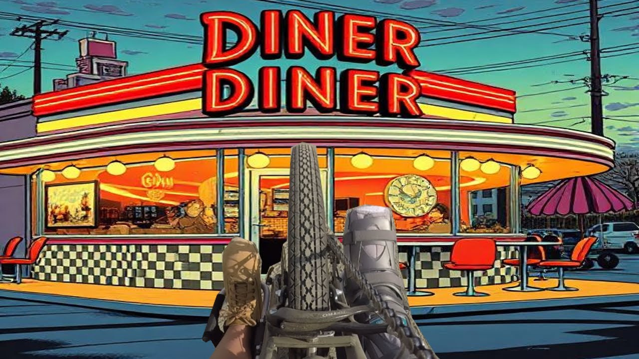 Handcycling 6 Weeks Post Achilles Rupture -- To a diner!