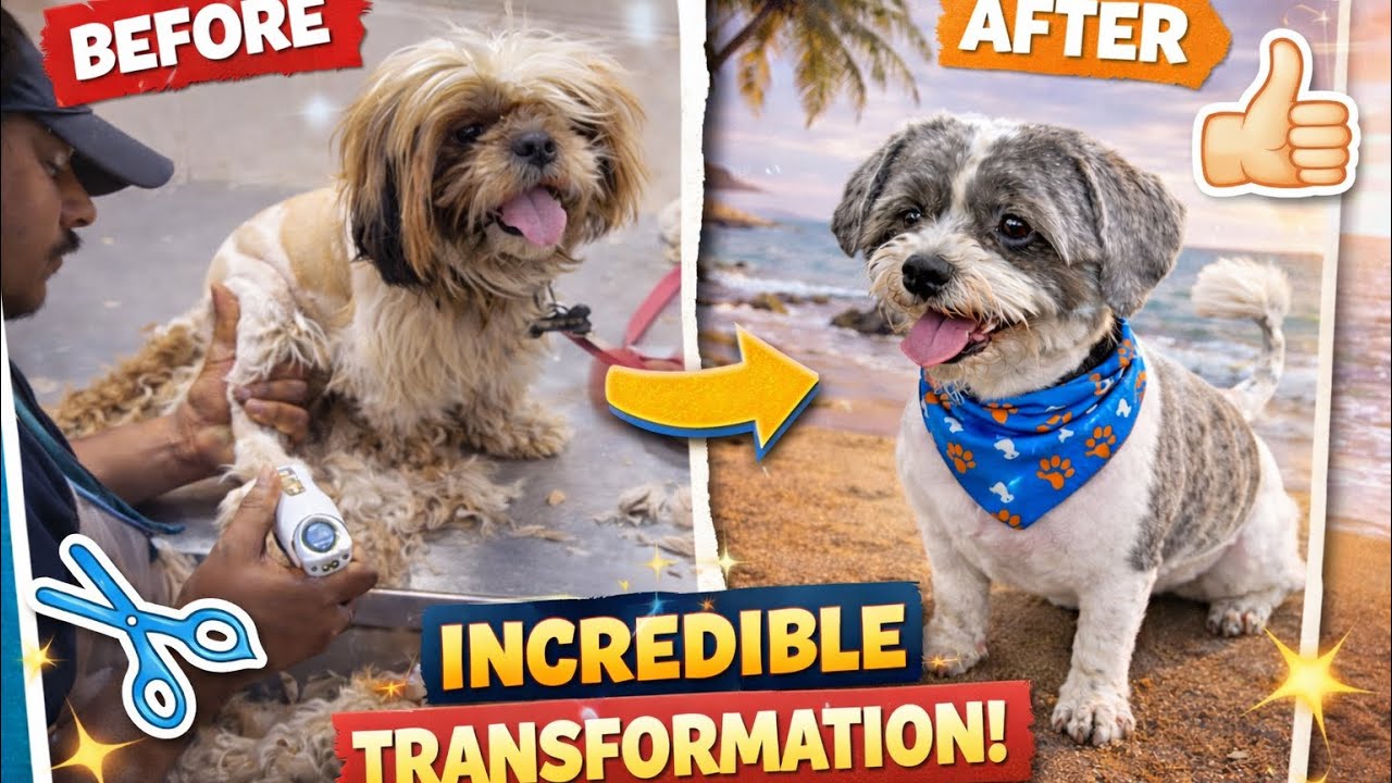 From Messy to Handsome! Dog Grooming Transformation ✂️