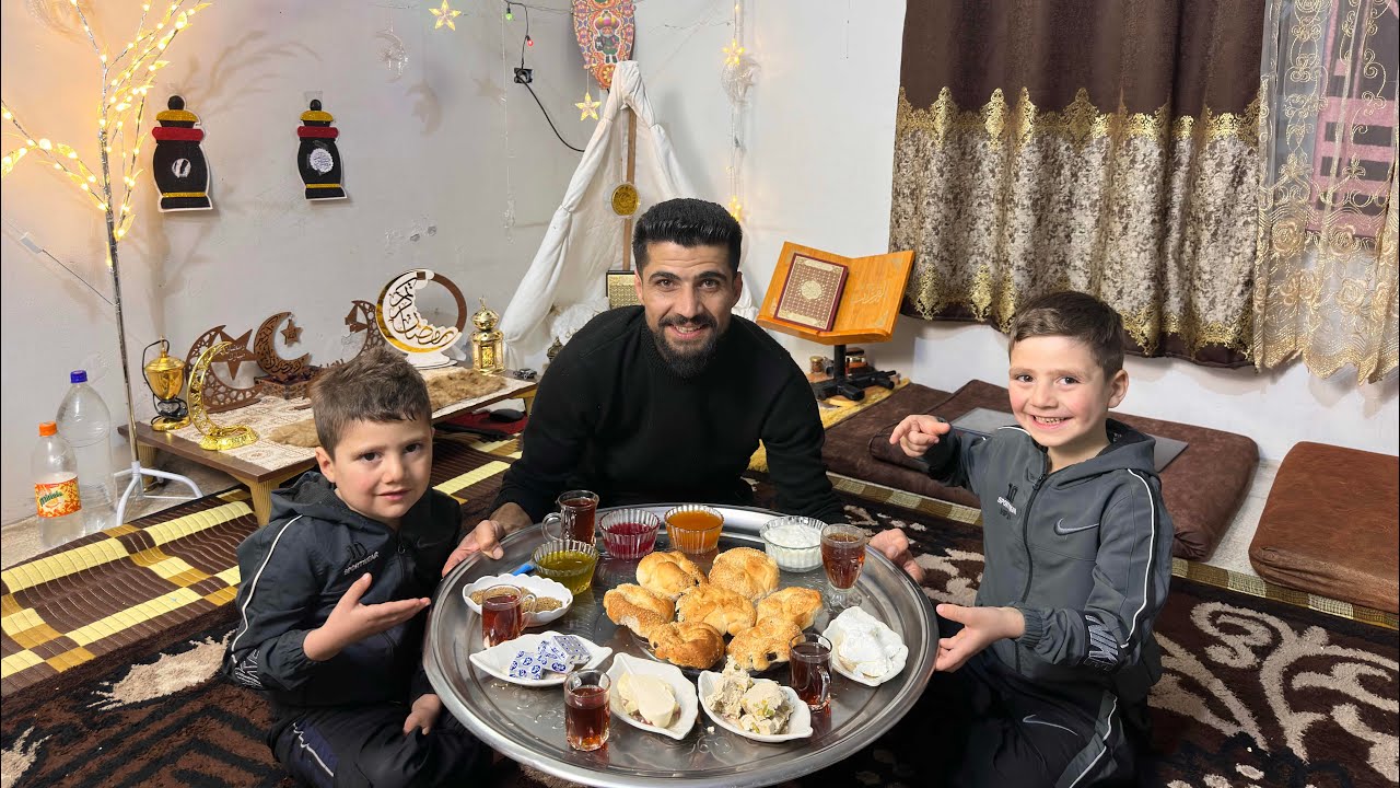 تجهيز وجبة السحور عبودة ومهدي قررو يصومو😍