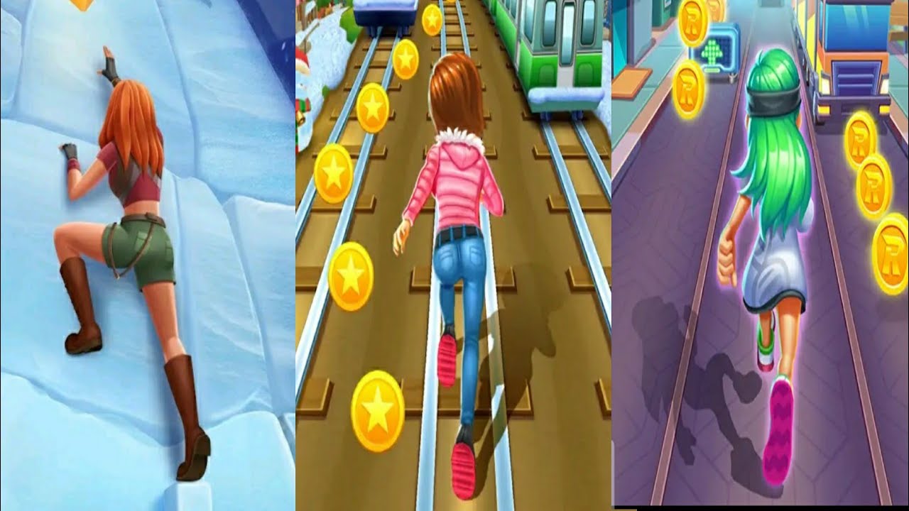Street Rush - Running Game VS Subway Princess Runner VS Jumanji: Epic Run Gameplay