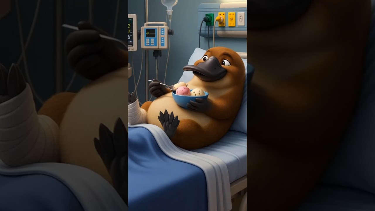 Moments before disaster. 😂 Platypus and dog